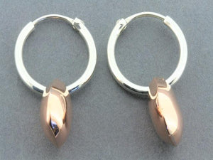 silver and copper hoop earring