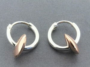 silver hoop with copper disc