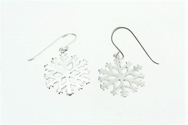 sterling silver snowflake earring
