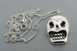 skull mask pendant on 55cm link chain - Makers & Providers