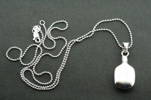 small curved perfume bottle pendant on 45cm ball chain - Makers & Providers
