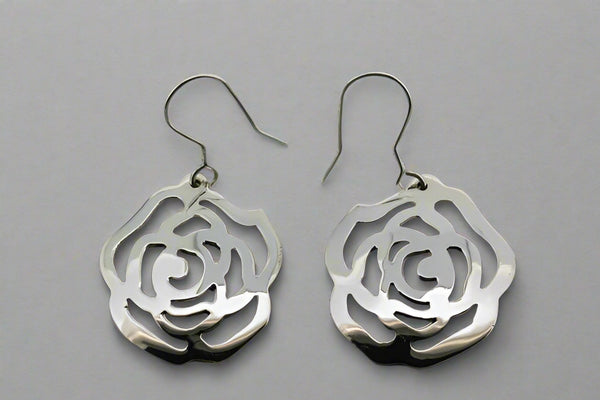 small flat rose earring - Makers & Providers