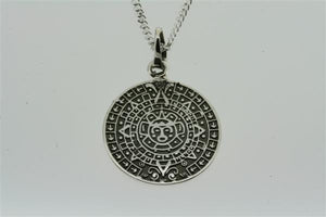 small mayan calendar pendant on 55cm link chain - Makers & Providers
