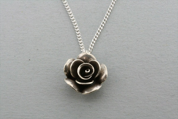 small rose pendant on 55cm link chain - Makers & Providers