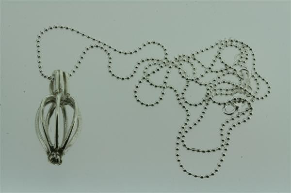 small wisk pendant on 55cm ball chain - Makers & Providers