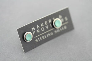 small silver & copper patina cup stud - Makers & Providers