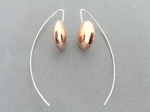 smartie drop earring - copper