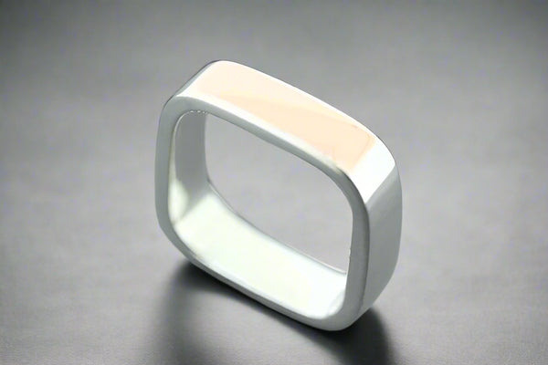 Squared silver with copper inlay ring - Makers & Providers