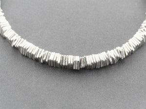 square disc bead stacked bangle - sterling silver - Makers & Providers