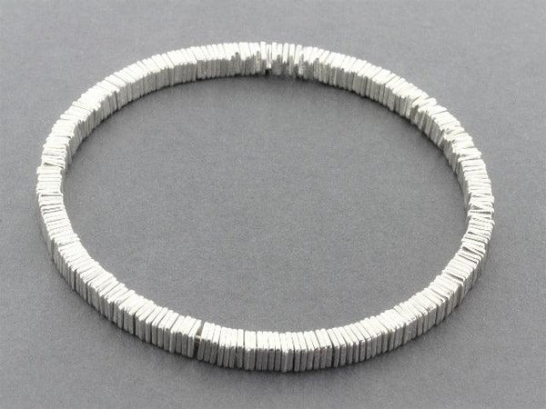 square disc bead stacked bangle - sterling silver - Makers & Providers