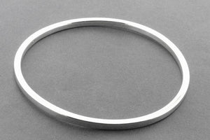 Squared profile circular bangle - sterling silver - Makers & Providers