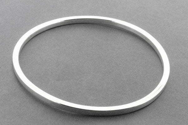 Squared profile circular bangle - sterling silver - Makers & Providers