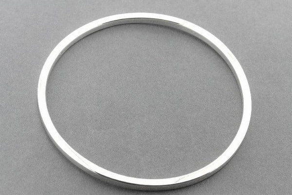 Squared profile circular bangle - sterling silver - Makers & Providers