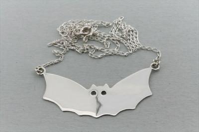 sterling silver bat necklace