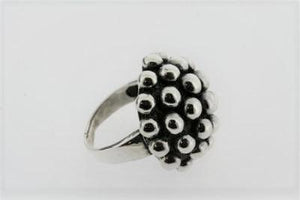 sterling silver beaded bubble ring
