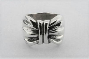 sterling silver bow signet ring