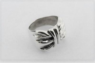 sterling silver bow signet ring