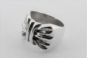 sterling silver bow signet ring