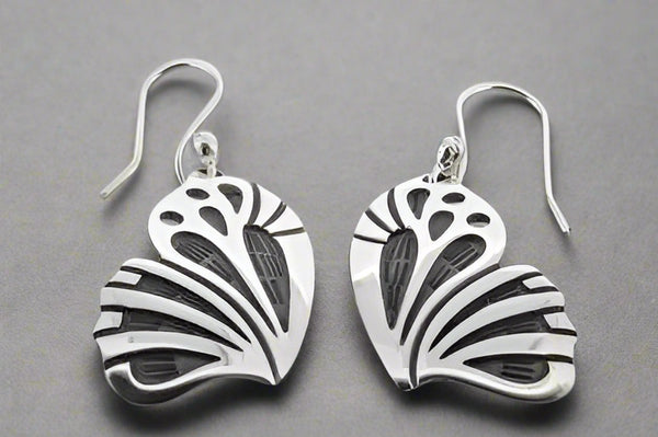 sterling silver butterfly wing earrings