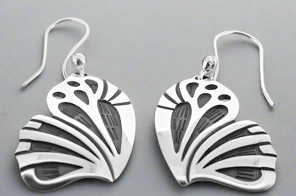sterling silver butterfly wing earrings