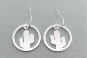 sterling silver cactus earring