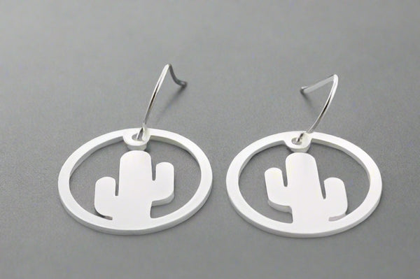 sterling silver cactus earring