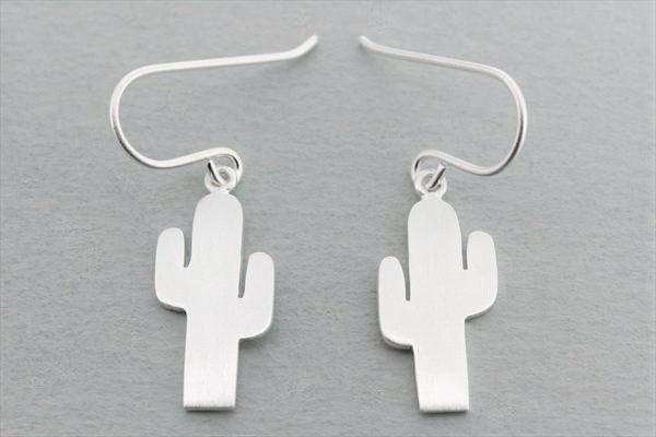 cactus earring - sterling silver