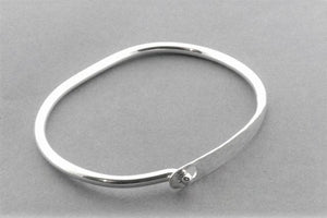 sterling silver bangle with hammered treatment