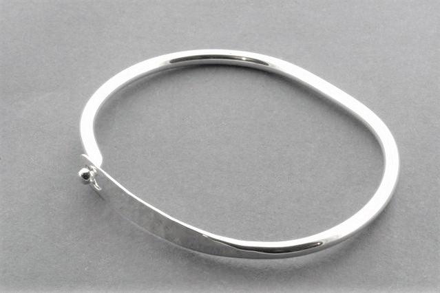 sterling silver clip bangle with a hammered treatment – Makers & Providers