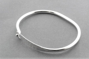 sterling silver bangle with hammered treatment