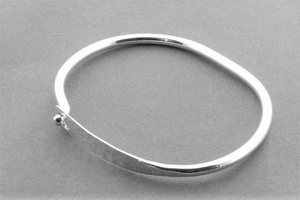 sterling silver bangle with hammered treatment