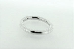 Sterling silver oval tubular bangle - small - Makers & Providers