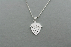 strawberry pendant on 45cm ball chain - Makers & Providers