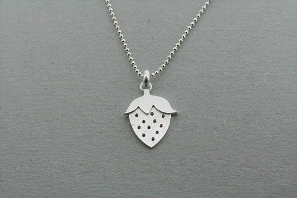strawberry pendant on 45cm ball chain - Makers & Providers
