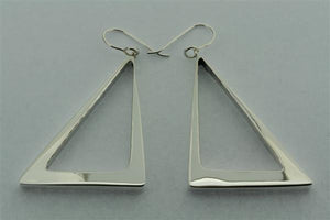 tapering triangle hoop earring - Makers & Providers