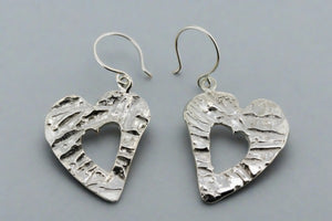 textured heart cutout earring - Makers & Providers