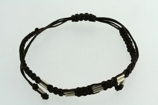 choc thread double bead bracelet - Makers & Providers