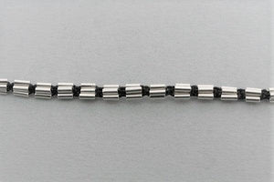 4 tube bracelet - black - pure silver - Makers & Providers