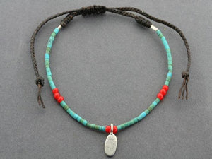 turquoise bead bracelet - oval - Makers & Providers