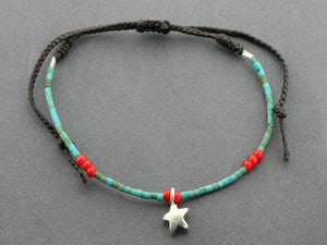 turquoise bead bracelet - star - Makers & Providers