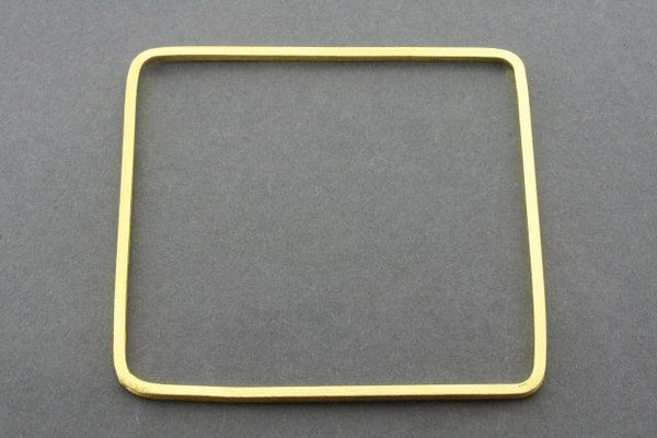 narrow square bangle - gold plated
