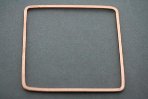 narrow square bangle - rose gold plated - Makers & Providers