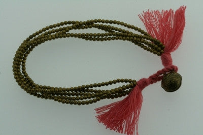 5 strand brass bead & tassle bracelet - Makers & Providers