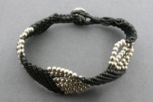 7 strand zigzag bracelet - black - Makers & Providers