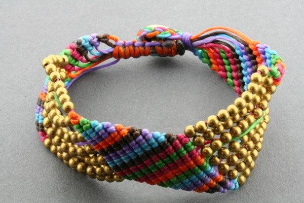7 strand zigzag bracelet - muted colour - Makers & Providers