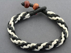 plaited rope bracelet - zebra - Makers & Providers