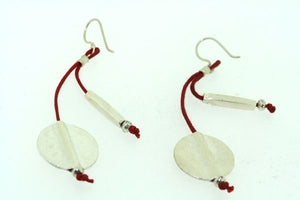 red thread earring - Makers & Providers
