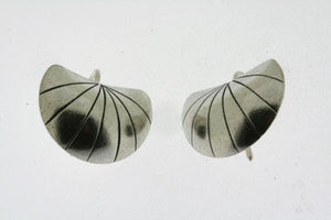 convex stripe shield earring - Makers & Providers
