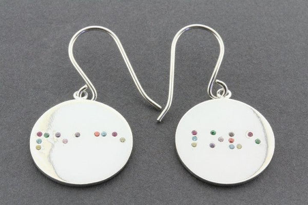 Braille multi coloured earring - Makers & Providers