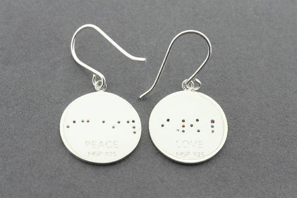 Braille multi coloured earring - Makers & Providers